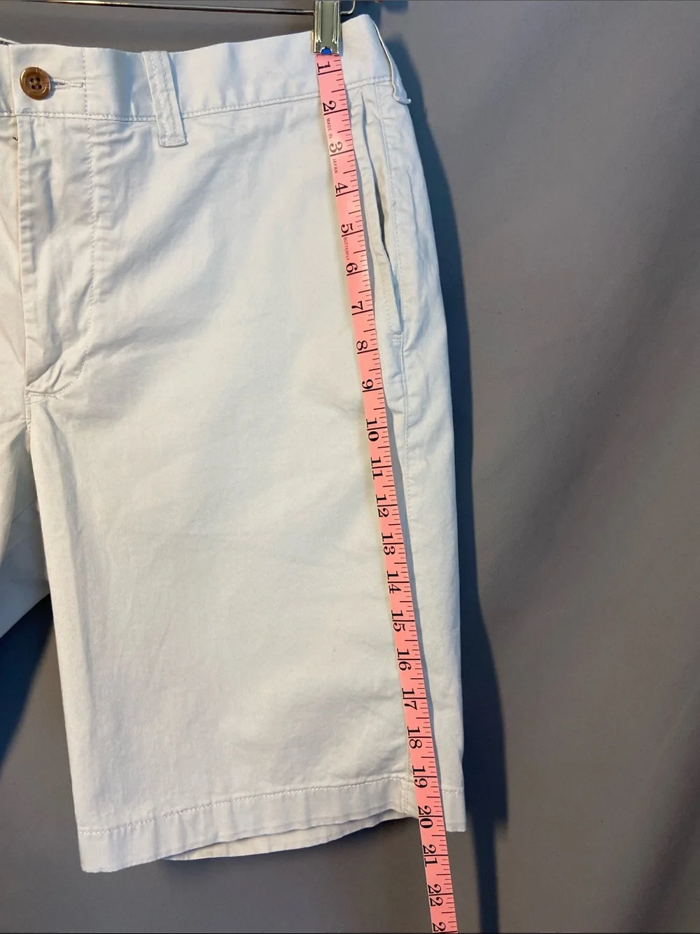 J. Crew White Flat Front Cotton Chino Shorts
